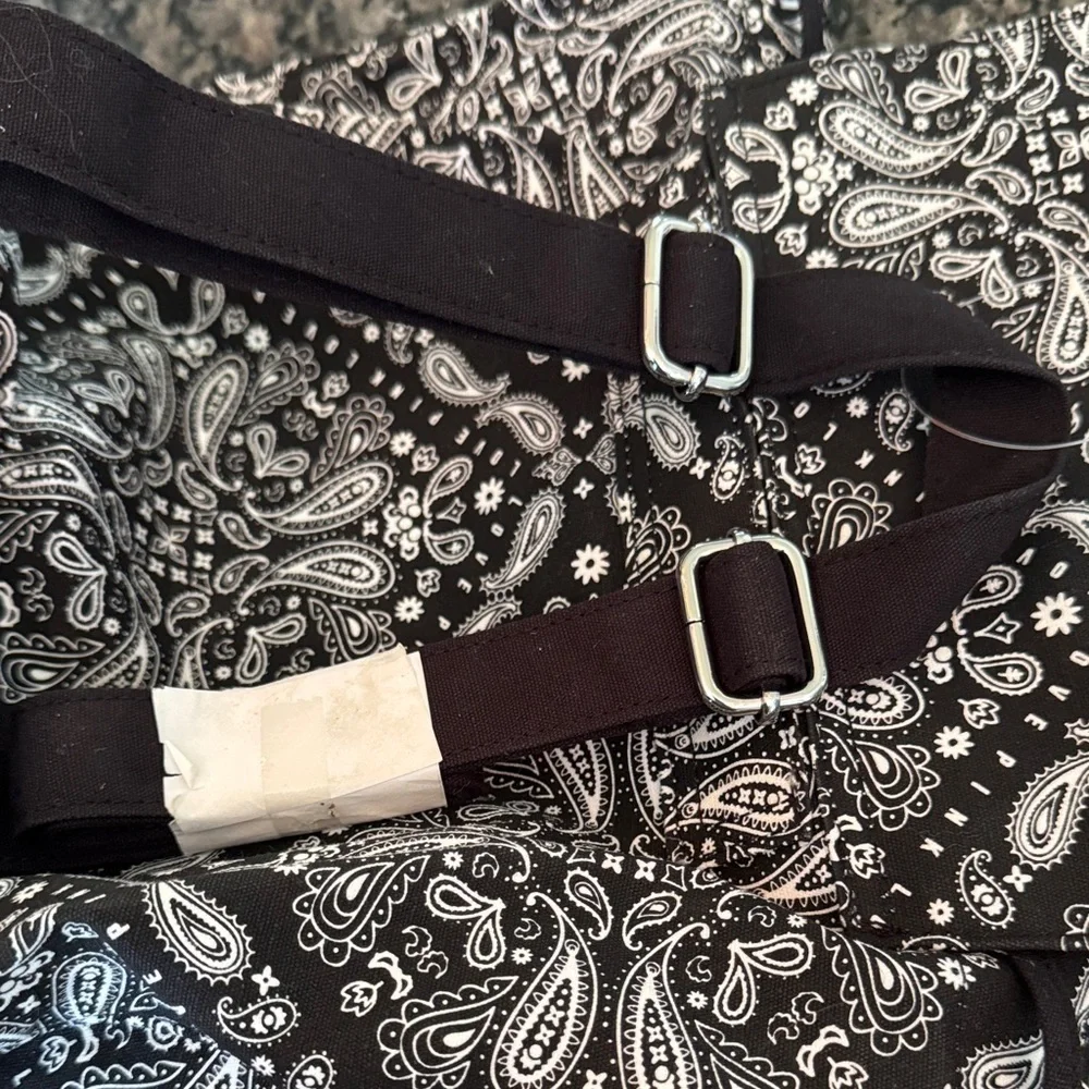 PINK Victoria's Secret Black and White Paisley Backpack NWT